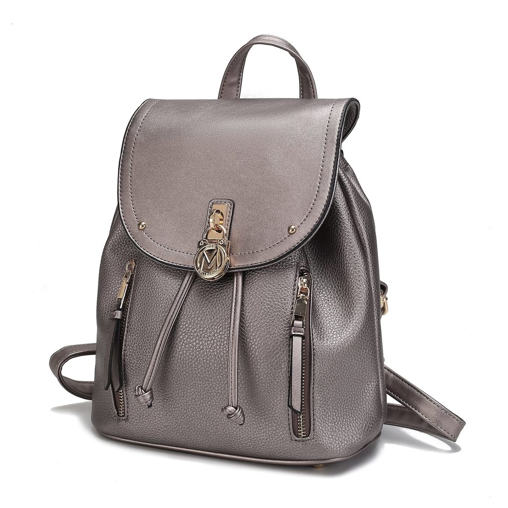 Backpack Purse for Women, Vegan Leather Top-Handle Fashion Daypack Pewter🙉